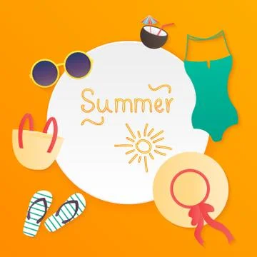 Summer poster. Vector Stock Illustration