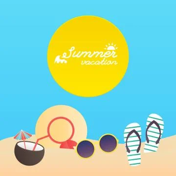 Summer poster. Vector Stock Illustration