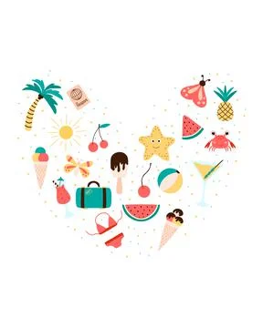 Summer poster. Vector illustration Stock Illustration