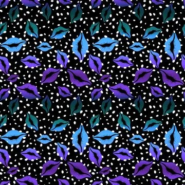 Summer print seamless lips pattern for wrapping paper and fabrics and pride Illustrazione stock