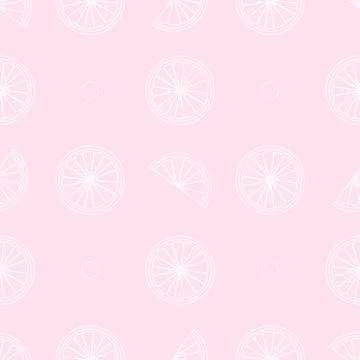 Summer print. Seamless pattern with lemon slice vector illustration backgroun Stock Illustration