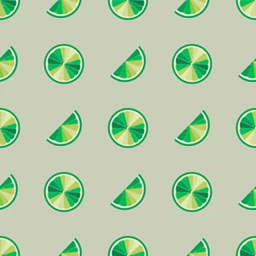 Summer print .Vector illustration.. lime slices, seamless pattern.Bright trop Illustrazione stock