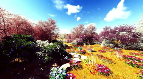 Summer Public Garden 3 Stock Footage 50390963