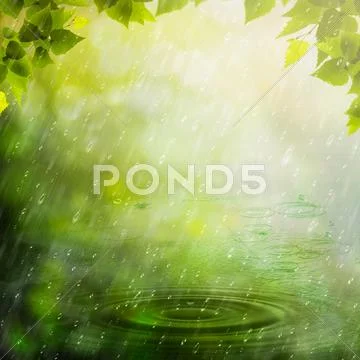 Summer rain. abstract natural backgrounds Stock Illustration