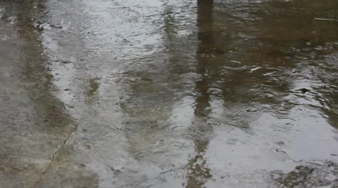 Summer rain on road Stock Footage 29669022