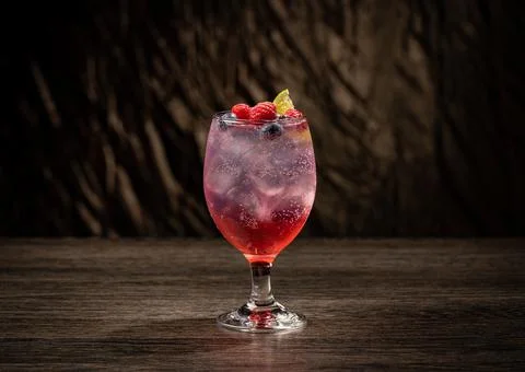 Summer raspberry beverage Stock Photos