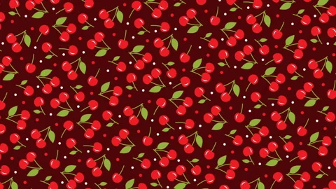 Summer red background with cherry Stock Footage 109254201