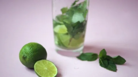 Summer refreshing cocktail Video stock 77331804