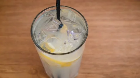 Summer refreshing drink with Stock Footage 133200474