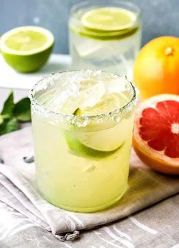 Summer refreshing grapefruit drink Stock Photos