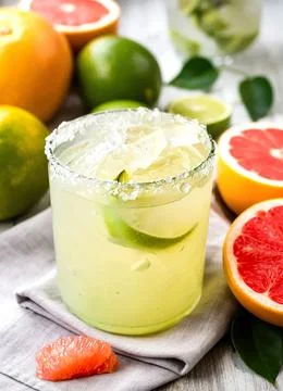 Summer refreshing grapefruit drink Stock Photos