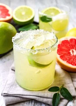 Summer refreshing grapefruit drink Stock Photos