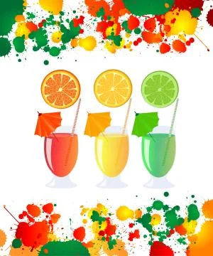 Summer refreshments Stock Illustration