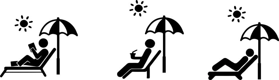 Summer relax icon vector on white background Stock Illustration