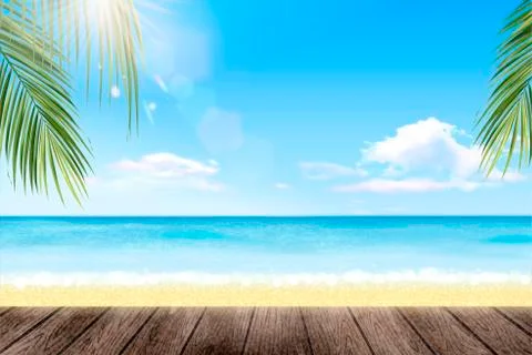 Summer resort landscape Stock Illustration