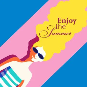 Summer rest concept Illustrazione stock