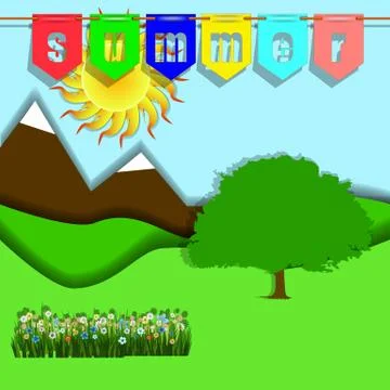 Summer, the rest Stock Illustration