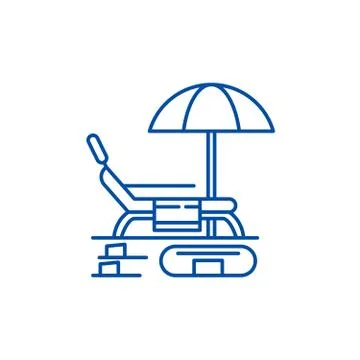 Summer rest line icon concept. Summer rest flat vector symbol, sign, outline Stock-Illustration
