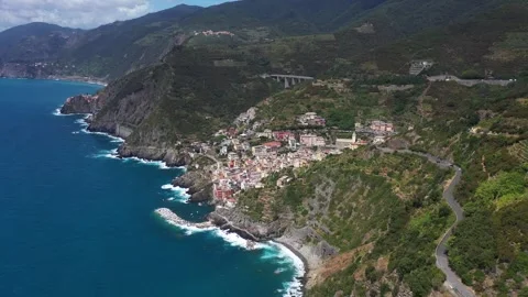 Summer in Riomaggiore, Cinque Terre Stock Footage 260551050