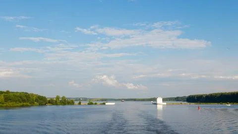 Summer river landscape Stock Photos