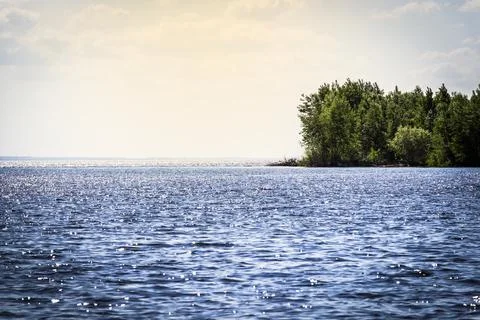 Summer river landscape Stock Photos