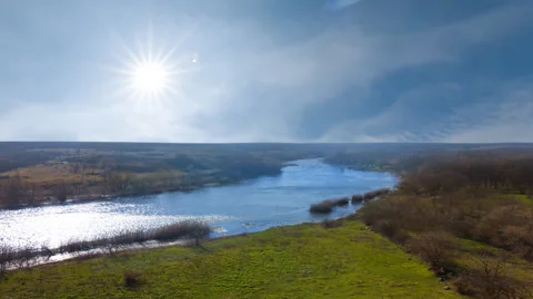 Summer river time lapse scene Stock-Footage 264638953