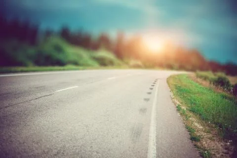 Summer road background Stock Photos