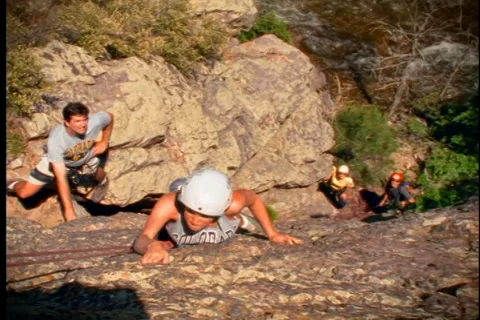 Summer Rock Climbing 스톡 동영상 33523224