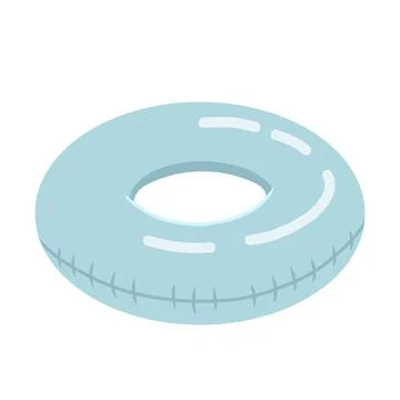 Summer rubber ring in flat design, vector Stock Illustration