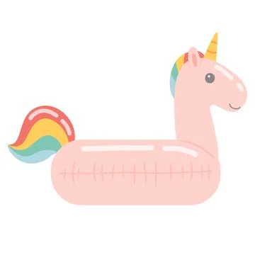 Summer rubber ring in flat design, vector Stock Illustration