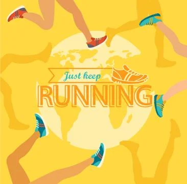 Summer running marathon. Stock-Illustration