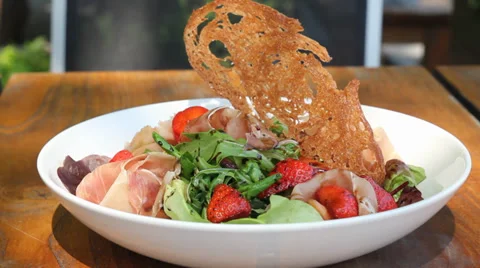 Summer salad fruit and vegetables 스톡 동영상 39087822