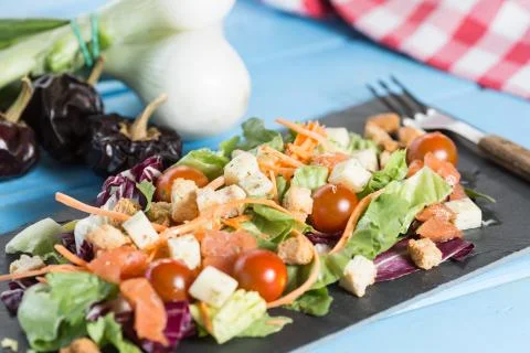 Summer salads Stock Photos