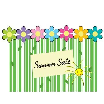 Summer sale background with bar code Stock-Illustration