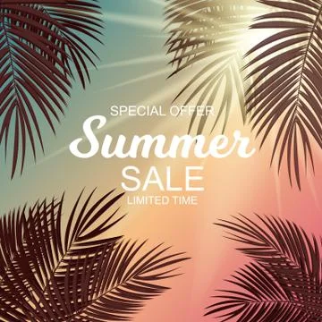 Summer Sale Background Vector Illustration Stock Illustration