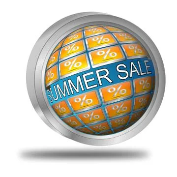 Summer Sale Button Stock Illustration