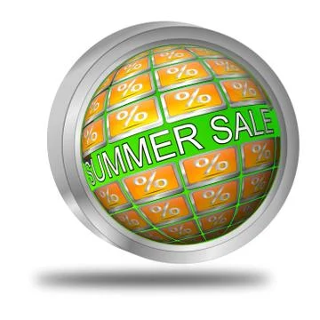Summer Sale Button Stock Illustration