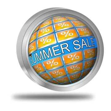 Summer Sale Button Stock Illustration