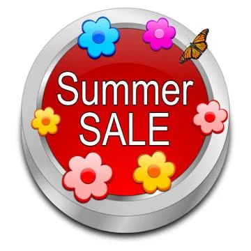 Summer Sale Button Stock Illustration