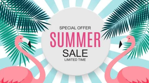 Summer Sale concept Background.  Illustration Illustrazione stock