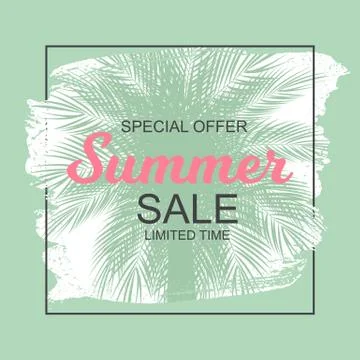 Summer Sale concept Background. Vector Illustration Stock Illustration