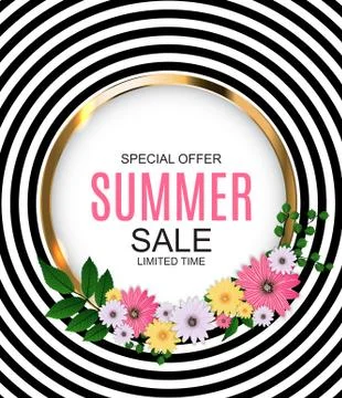 Summer Sale concept Background. Vector Illustration Stock Illustration