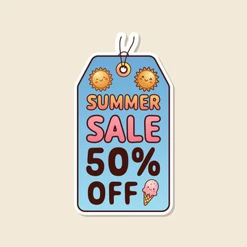 Summer-sale-label Illustration