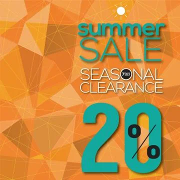 Summer Sale Modern Background Vector Illustration Stock Illustration