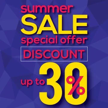 Summer Sale Modern Background Vector Illustration Stock Illustration