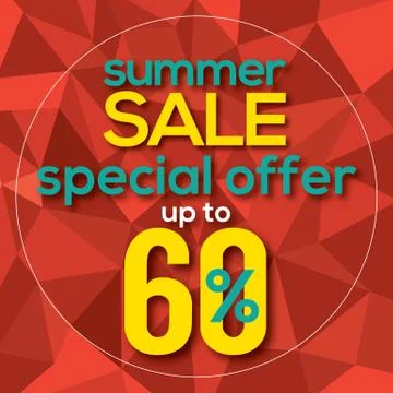 Summer Sale Modern Background Vector Illustration Stock Illustration