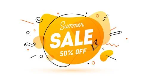 Summer Sale, speech bubble Stock Illustration