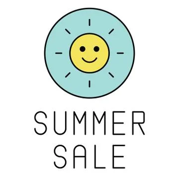 Summer sale sticker elements icon, Summer sale related vector Stock Illustration