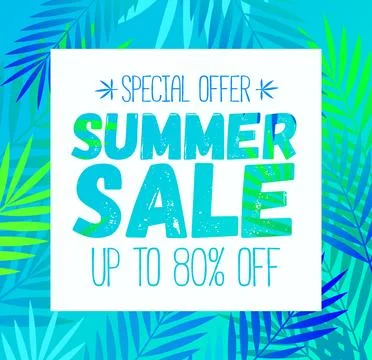 Summer Sale template poster, vector illustration. Banner design. Vector summer 스톡 일러스트