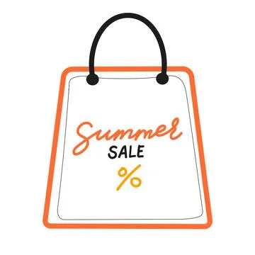Summer sale vector element for poster and banner with calligraphy script phrase Stock Illustration